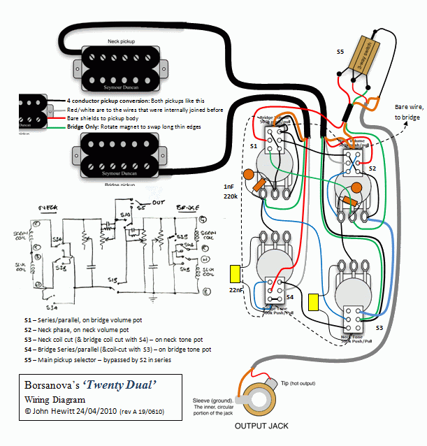 Les Paul Wiring Diagram Independent Controls from www.jocidapark.com.au